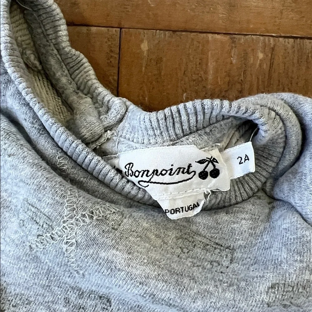 Bonpoint green vehicle print crewneck sweatshirt kids size 2